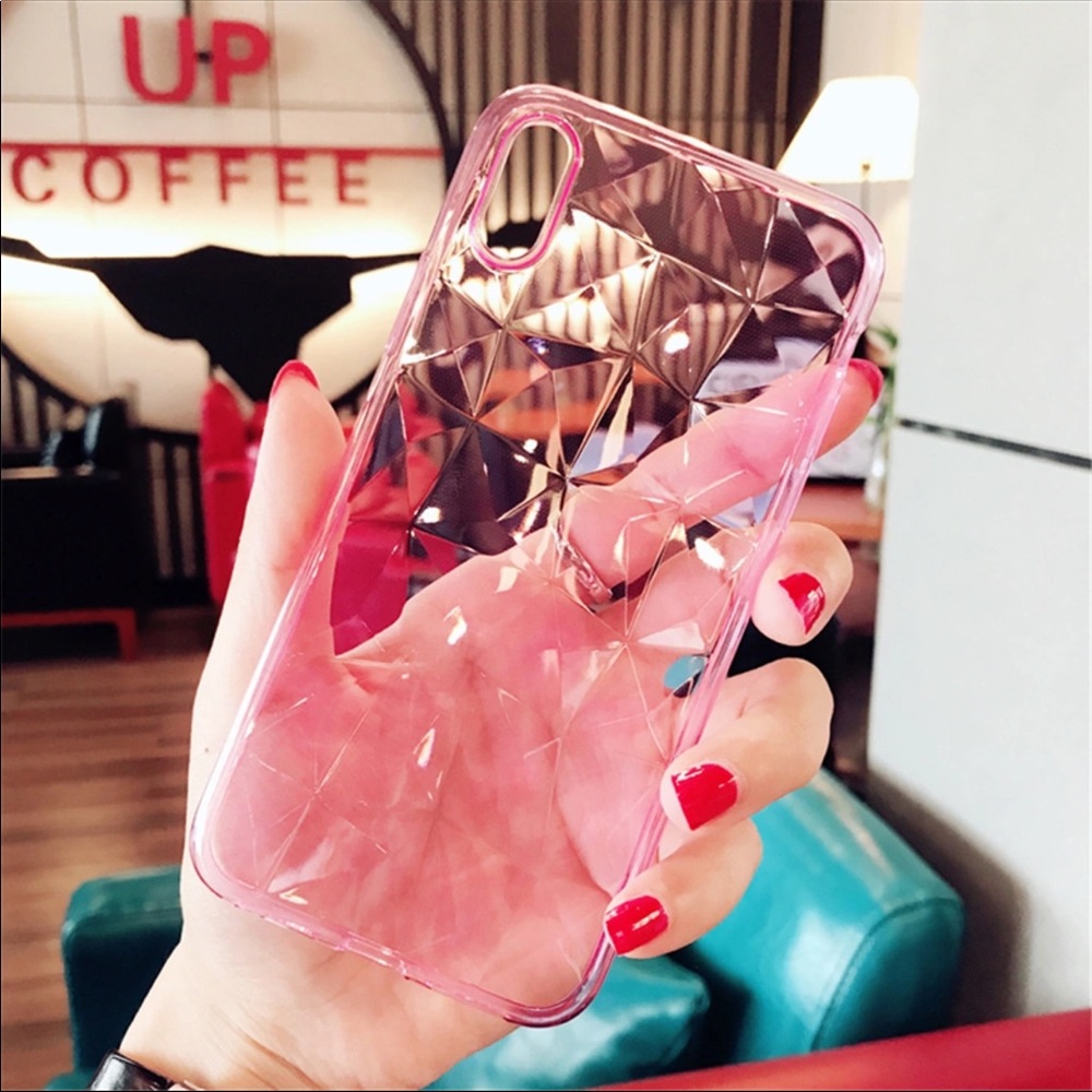 Clear Pink iPhone Cell Phone Case